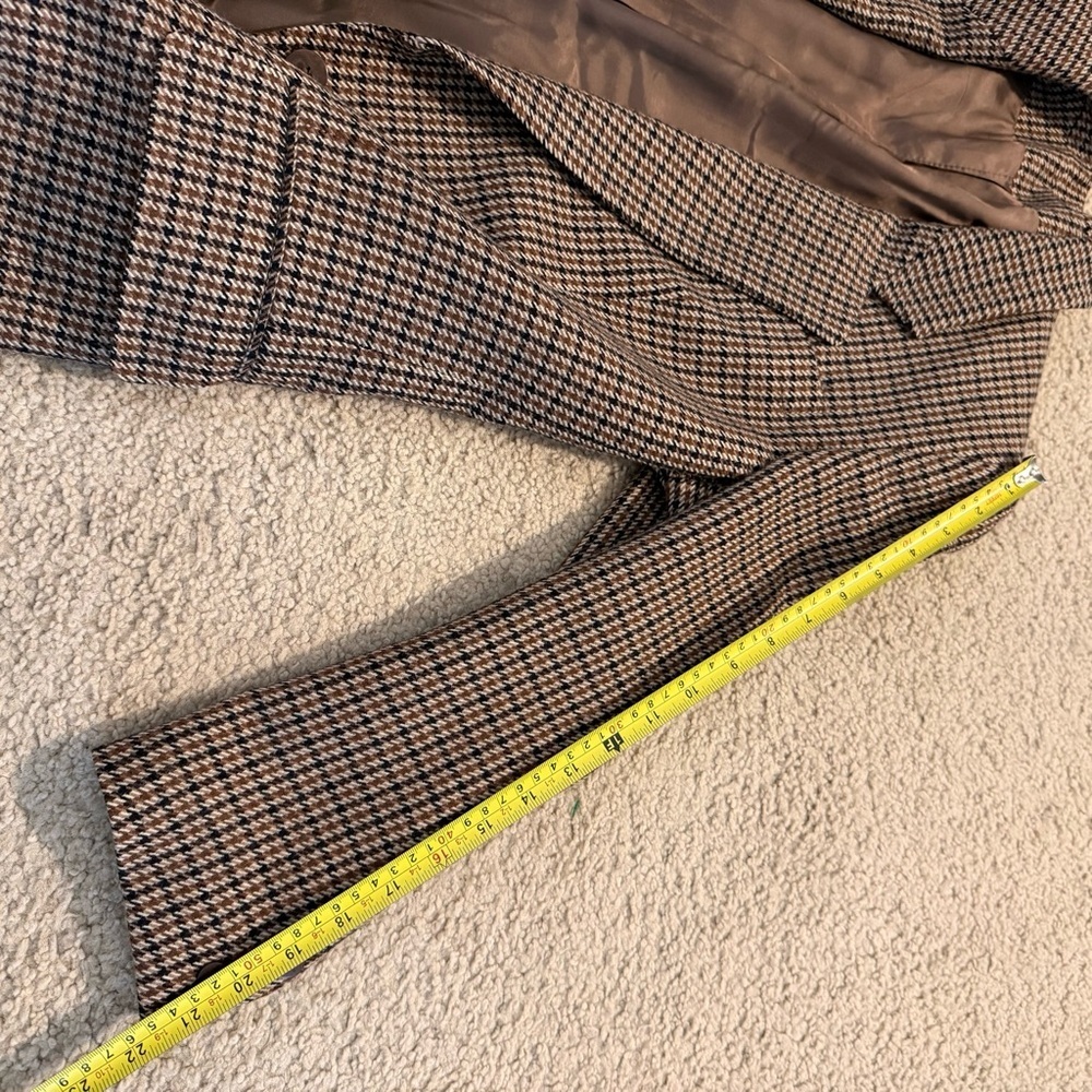 Vintage Burberrys Wool Tweed Blazer | Brown Houndstooth | Tailored Fit | Size 8 - Picture 5 of 12